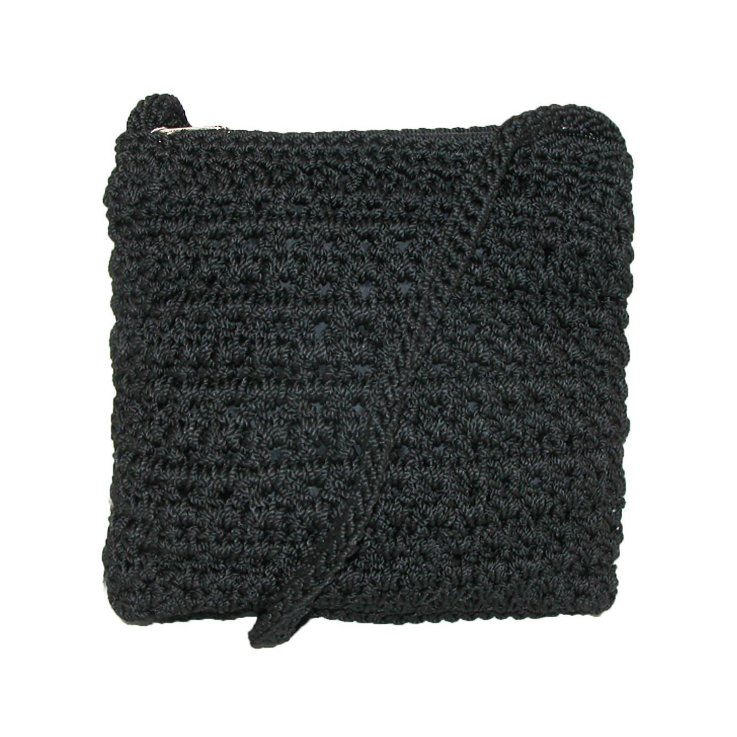 CTM® Women's Crochet Crossbody Handbag Boho Casual Shoulder Bag