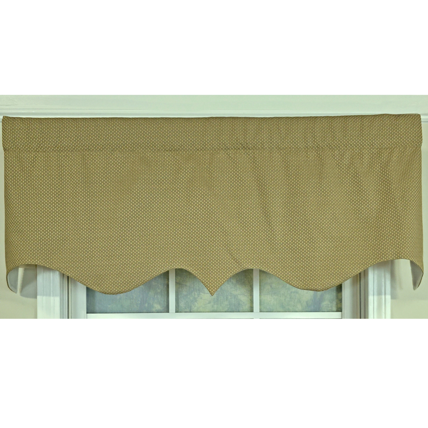RLF Home 100% Cotton Basket Weave Regal With Poly/Cotton lining Rod Pocket Valance 50" x 15" Loden