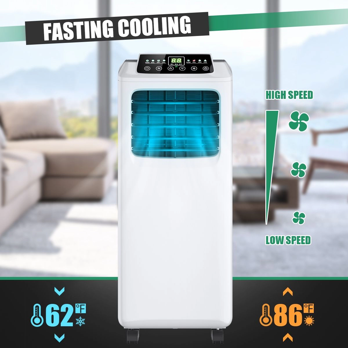 SlickBlue Unisex Portable 9000 BTU Air Conditioner