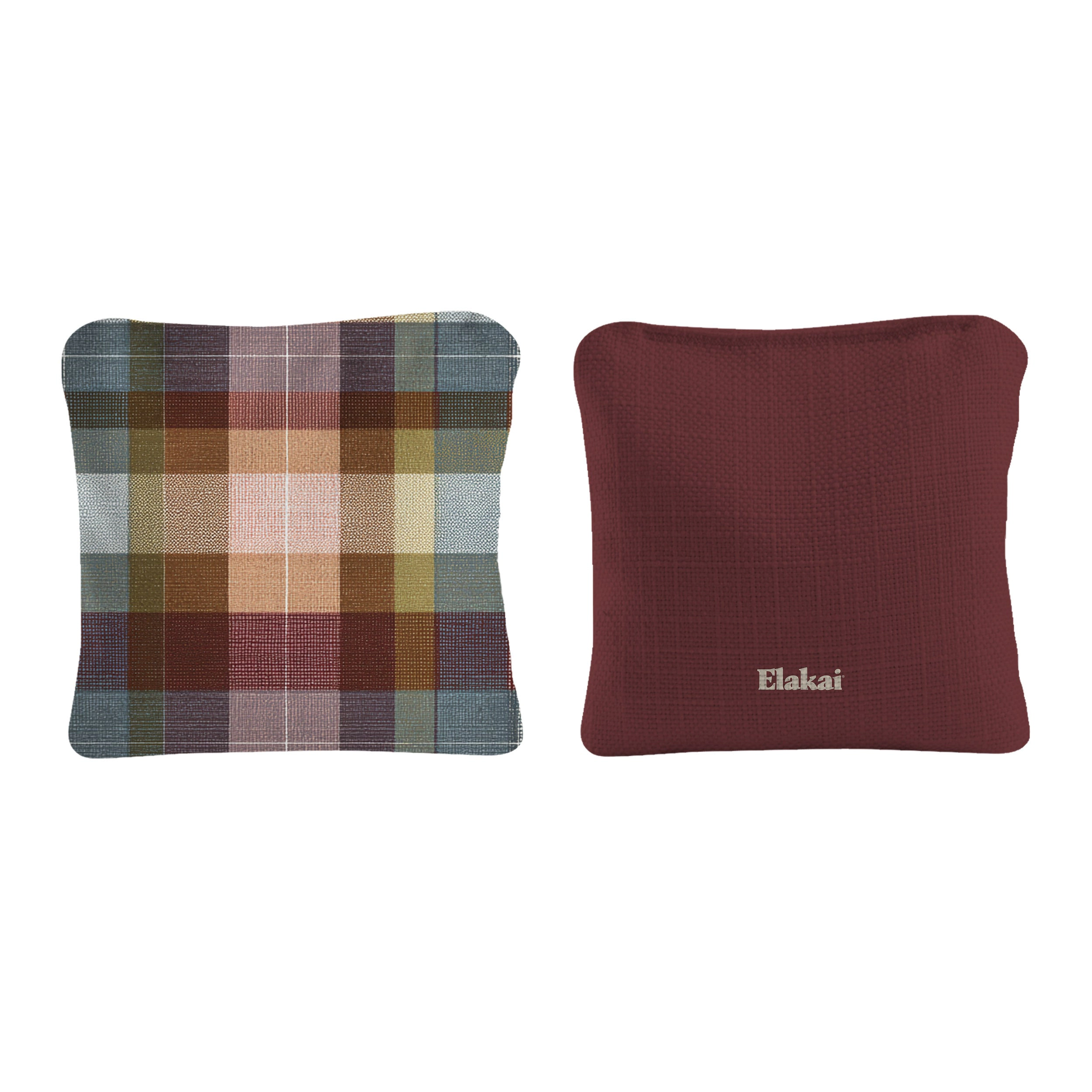 Elakai 6-in Dual-Sided Cornhole Bags | Plaid Collection