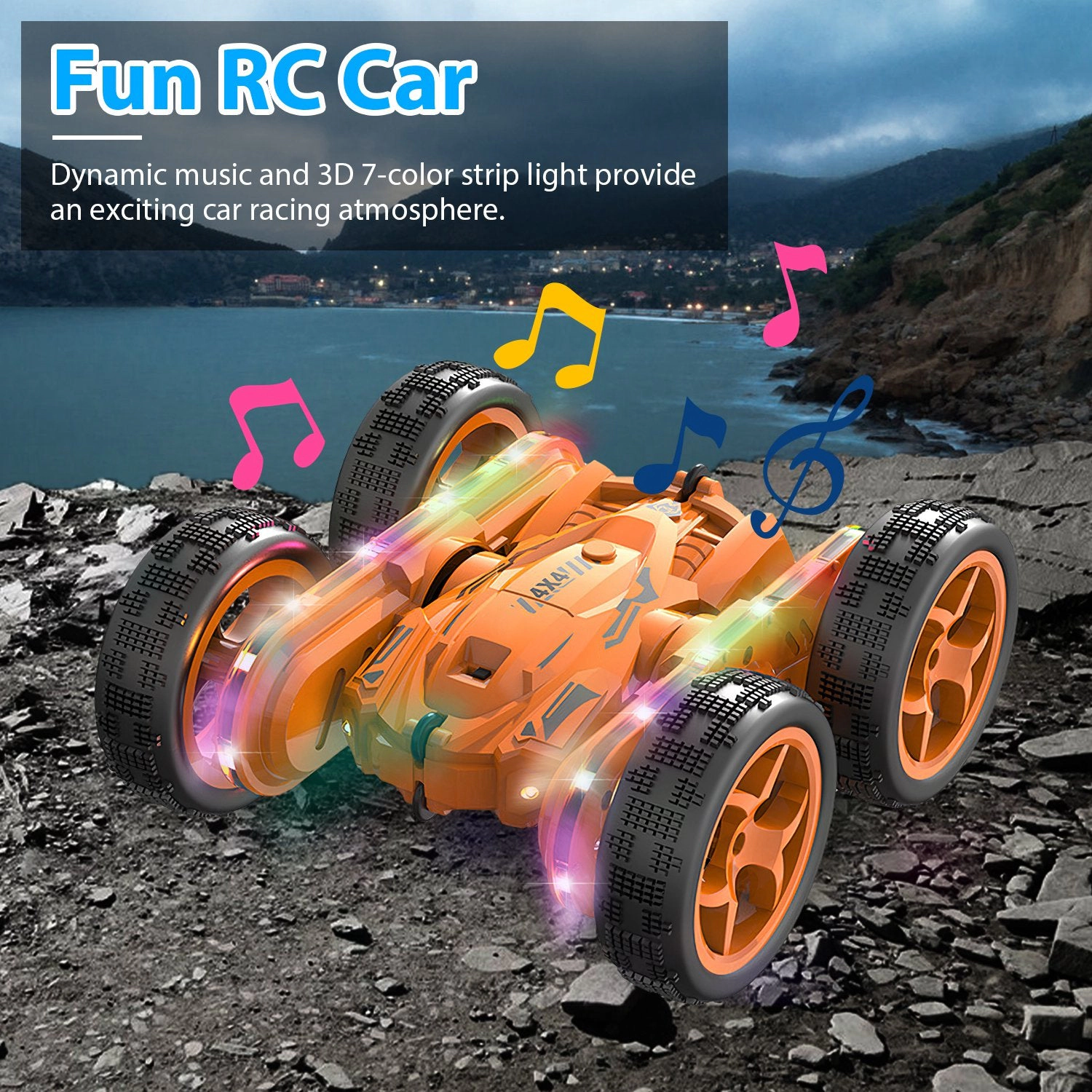 GBruno 2-in-1 Stunt Car Remote Control Off-Road Racer