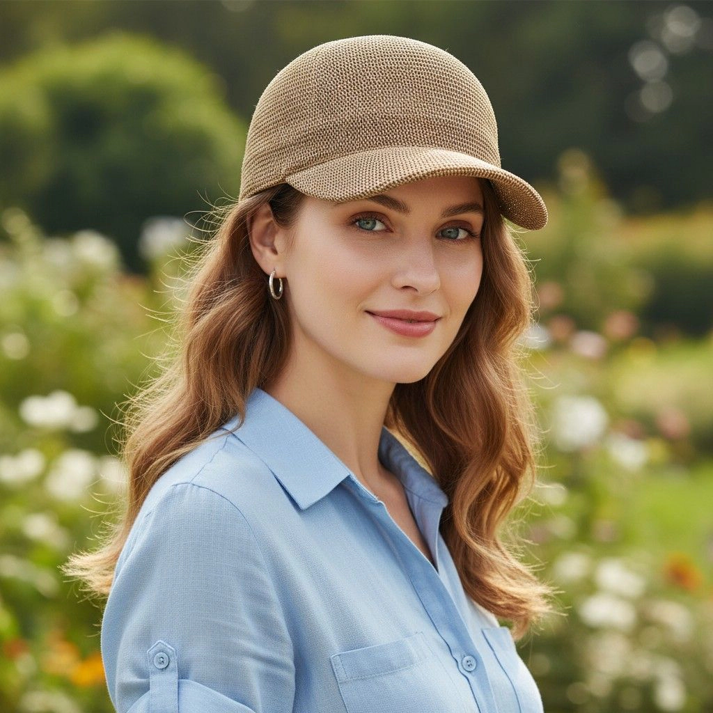 Anna-Kaci Women's Women Straw Baseball Cap Lightweight Breathable Sun Hat Casual Summer Visor Hat