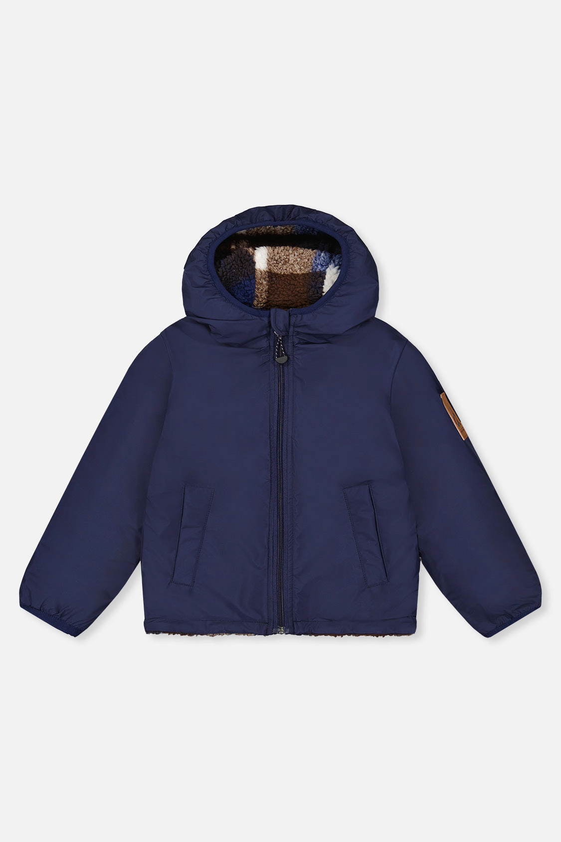 Deux par Boys Sherpa and Water-Resistant Reversible Mid-Season Jacket