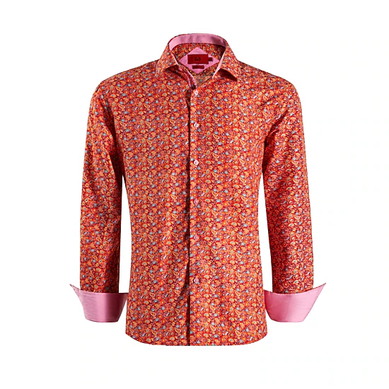 Elie Balleh Boys Slim Fit Paisley Print Shirt