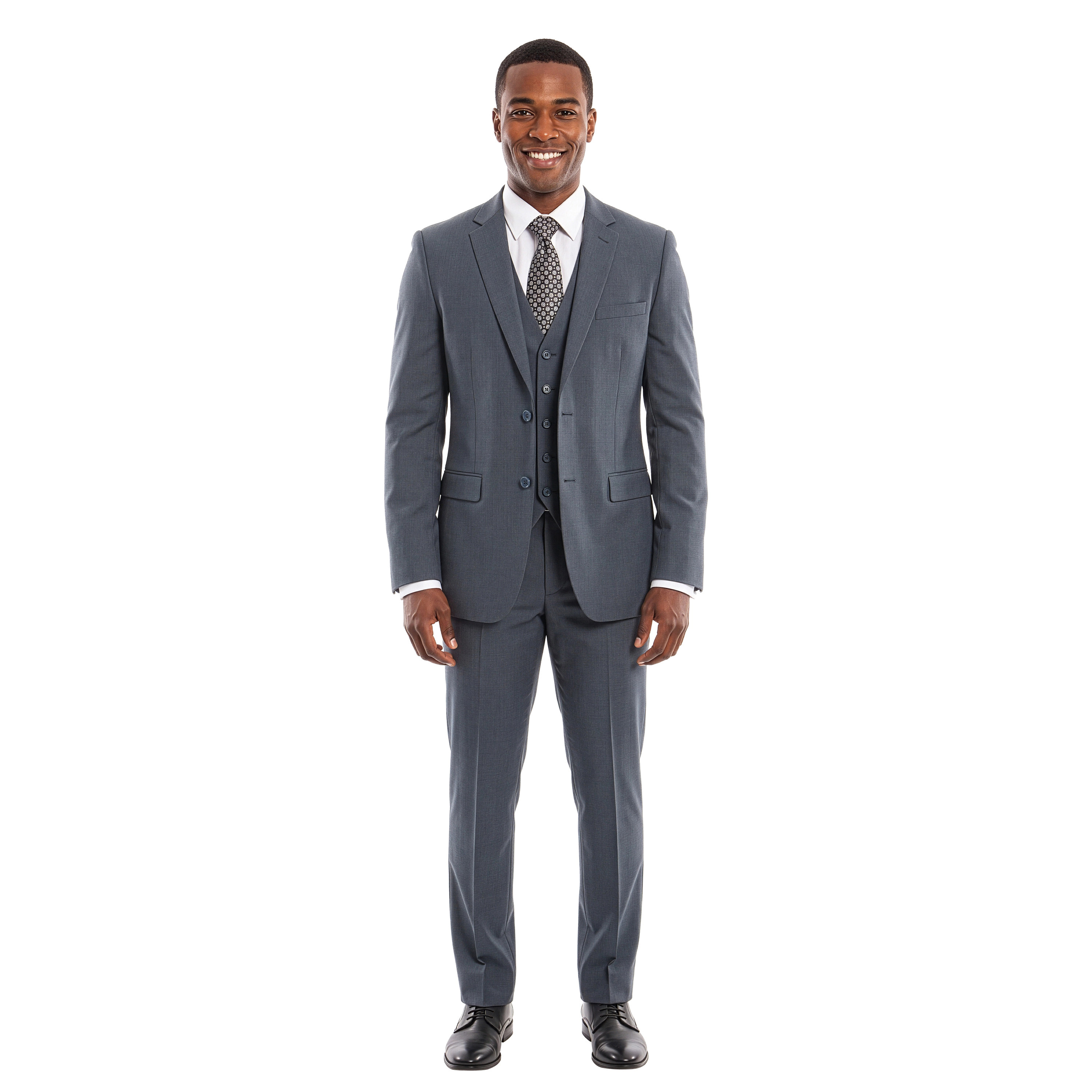 Tazzio Mens Slim Fit 3 Piece Matching Suit Set