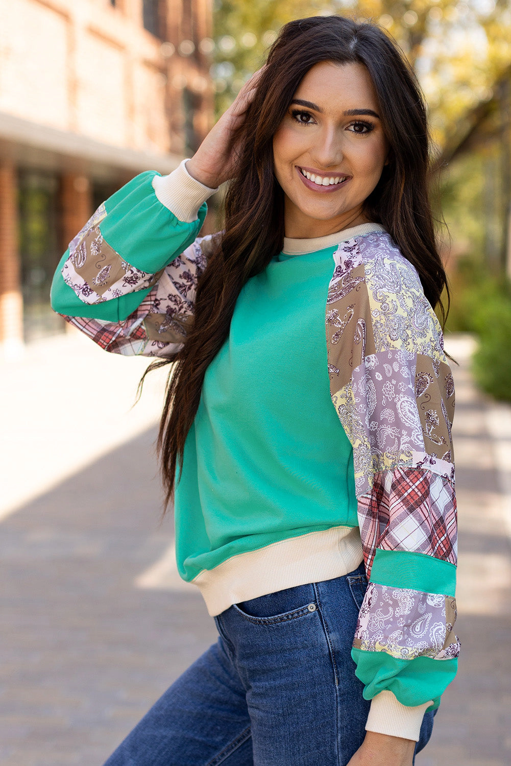 Threaded Pear Women's Maeve Sleeve Raglan Top Long