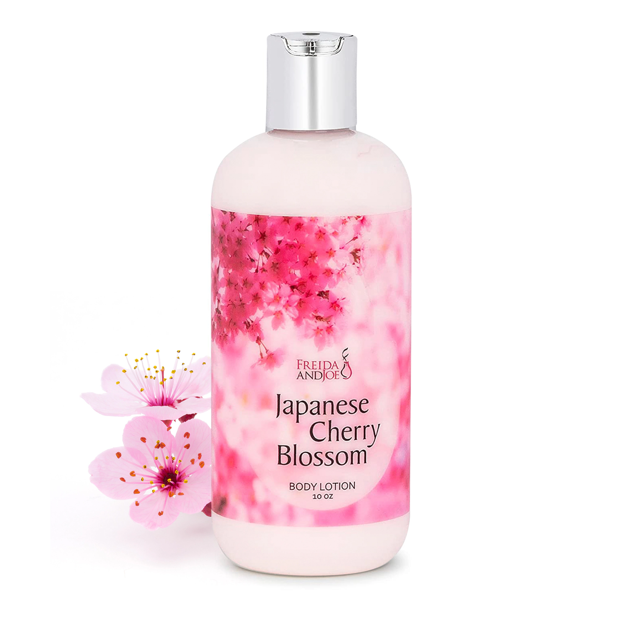 Freida and Joe Womens Fragrance Deep Moisturizing Cherry Blossom Body Lotion in 10oz Bottle