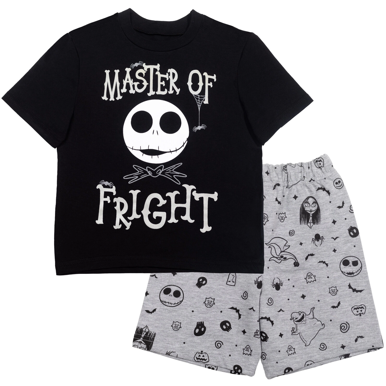 Disney Nightmare Before Christmas Boys' Halloween 2-Piece T-Shirt and Shorts Set