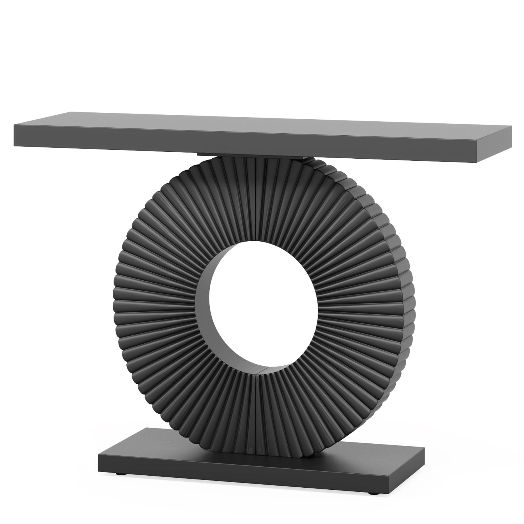 Tribesigns Modern Console Table 40" Wood Sofa with Geometric Base