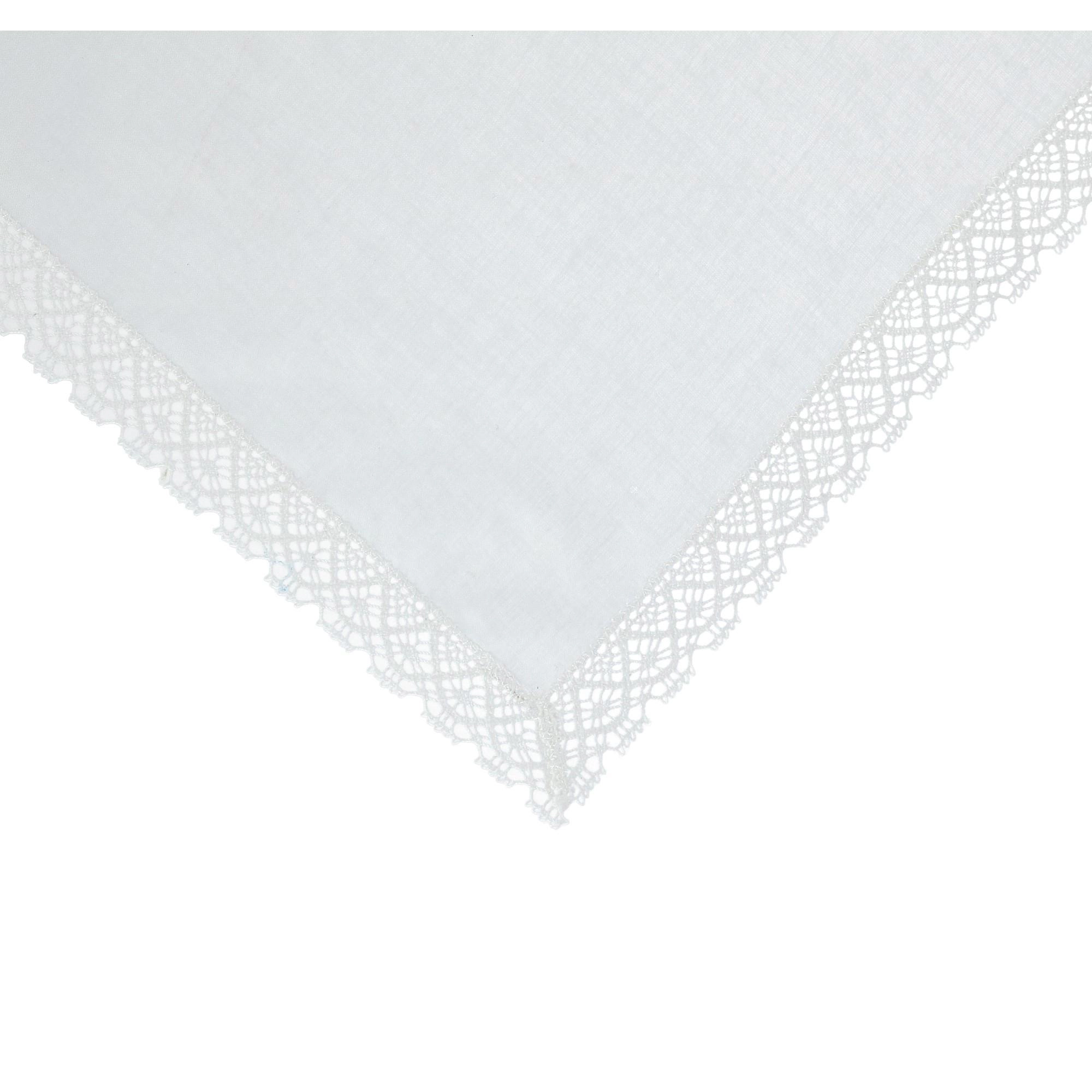 CTM Women's Park Avenue Lace Handkerchief