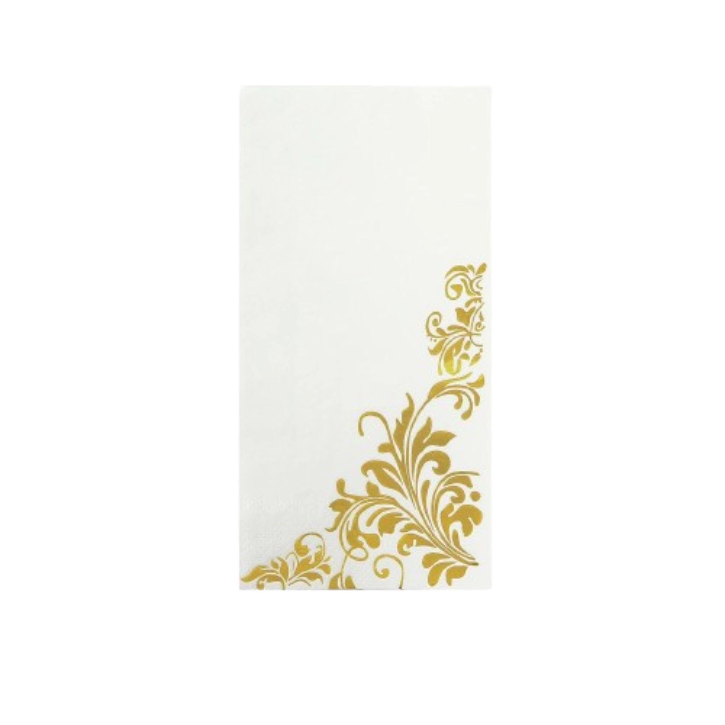 Home Collection White Gold Floral Paper Dinner Napkins Pack of 50