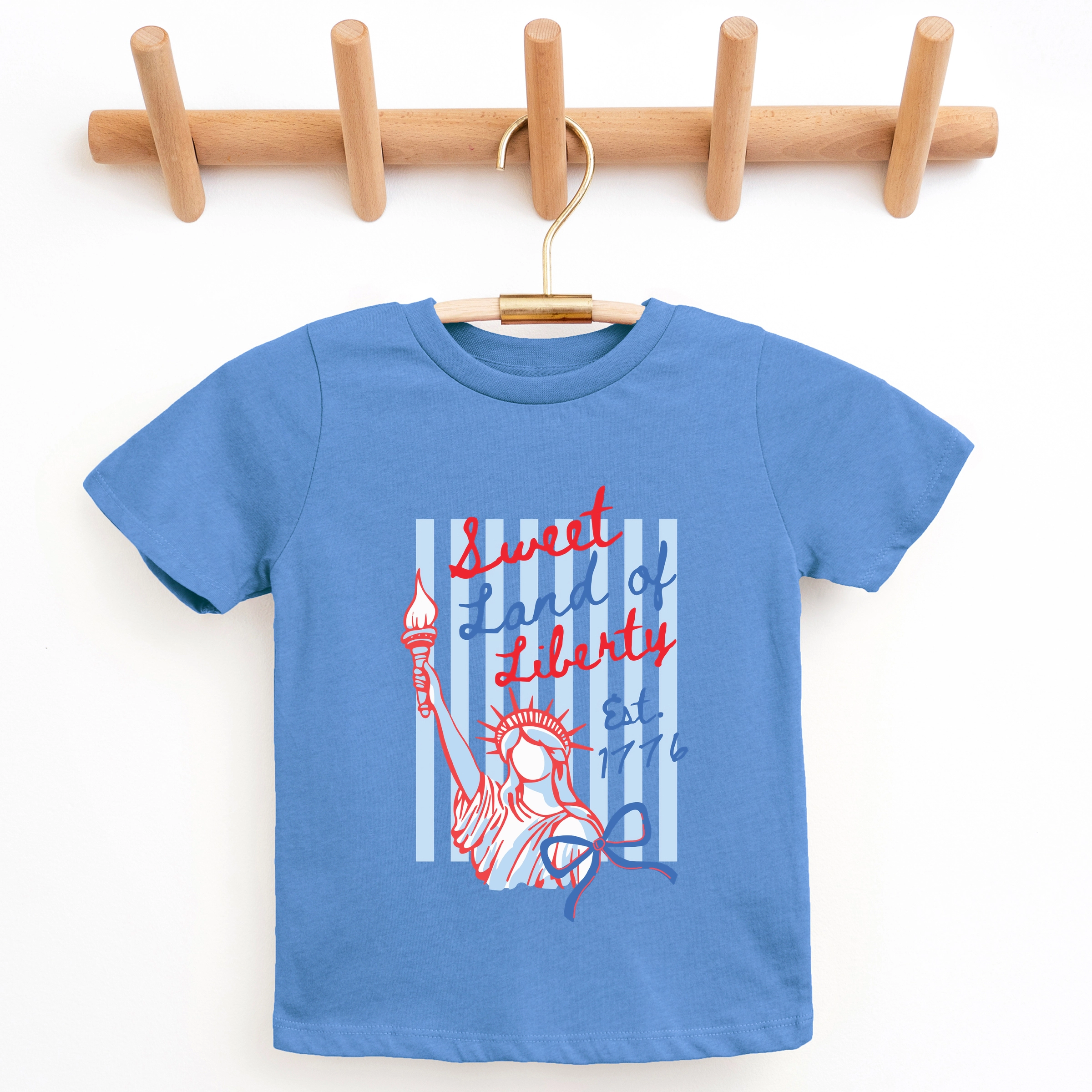 The Juniper Shop - Sweet Land of Liberty Stripes Youth Short Sleeve Graphic T-Shirt