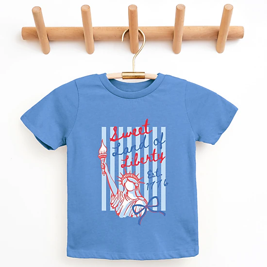 The Juniper Shop - Sweet Land of Liberty Stripes - Youth Short Sleeve Graphic T-Shirt