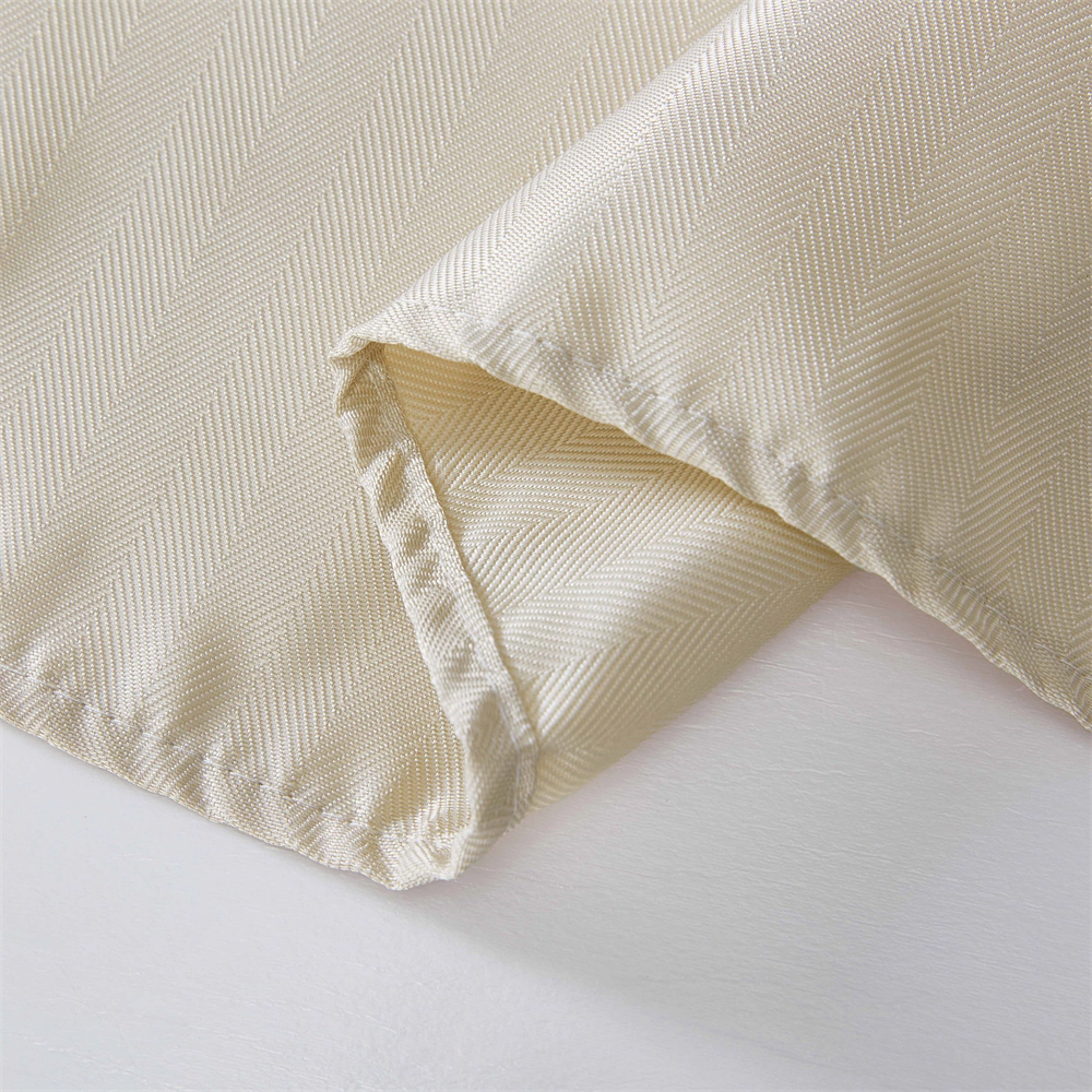 HLC.ME Lincoln Striped Jacquard Fabric Water Resistant Tablecloth