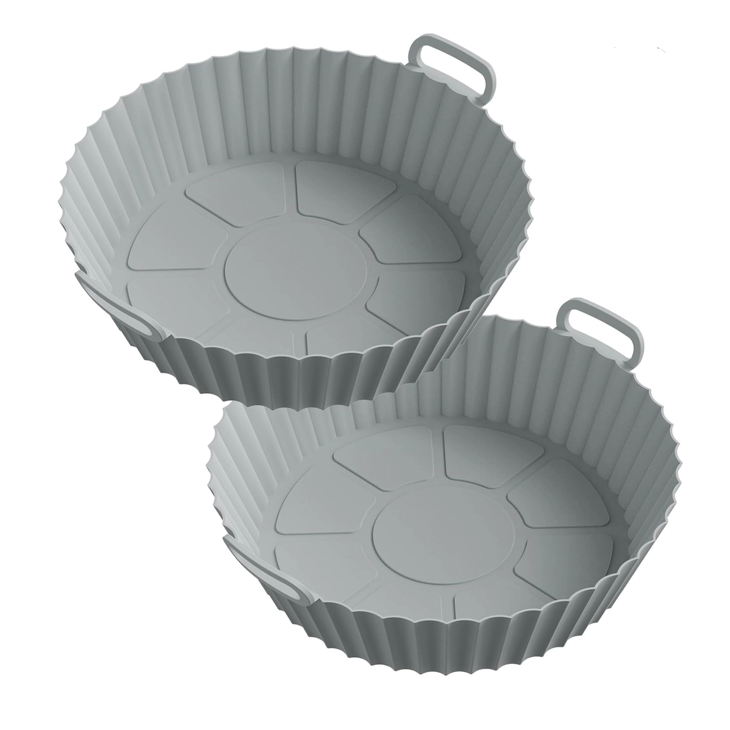 Stock Preferred Pack of 2 Reusable Silicone Air Fryer Liners with Handles for 4 to 7 QT
