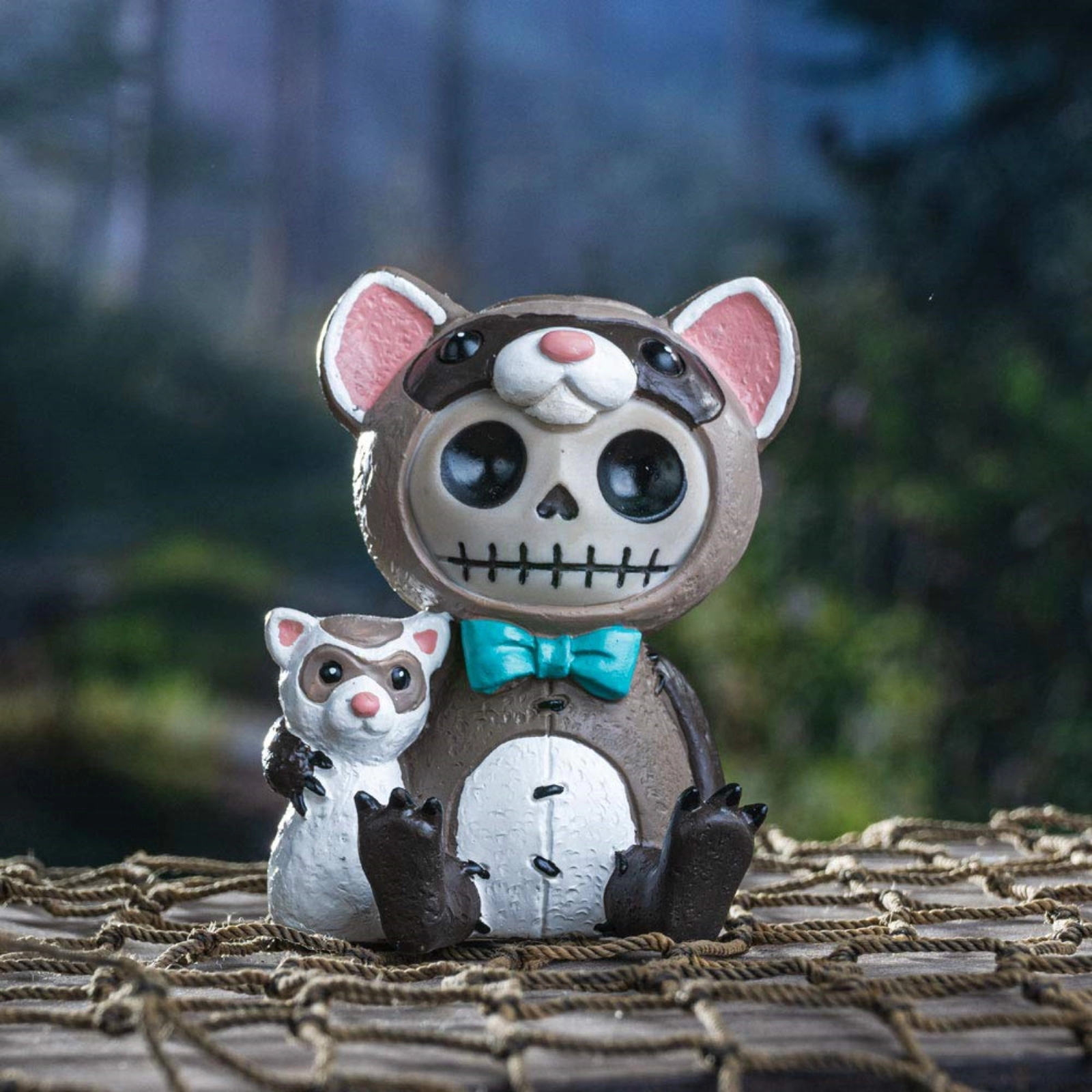 Pacific Giftware Furrybones Ferris Skeleton in Ferret Costume Figurine 3 inch