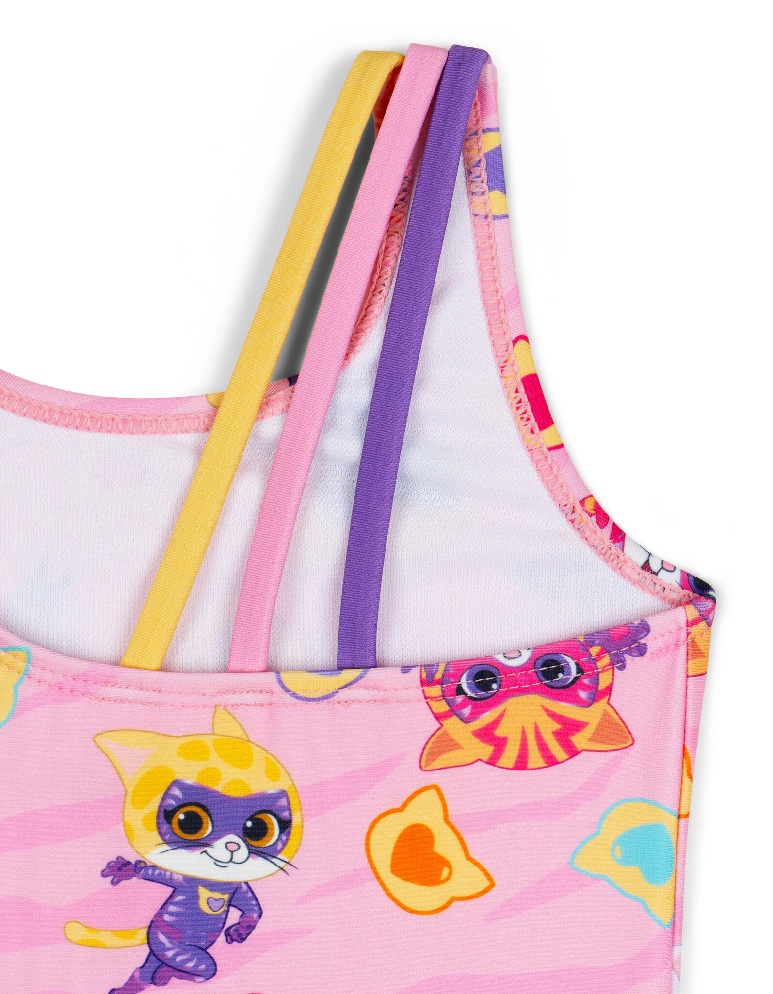Disney Super Kitties Girls' Sleeveless One Piece Bathing Suit