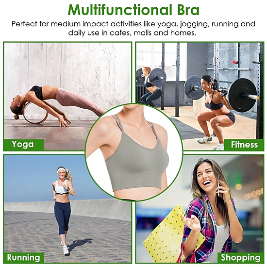 GBruno Padded Cross-Back Sports Bras 3-Pack