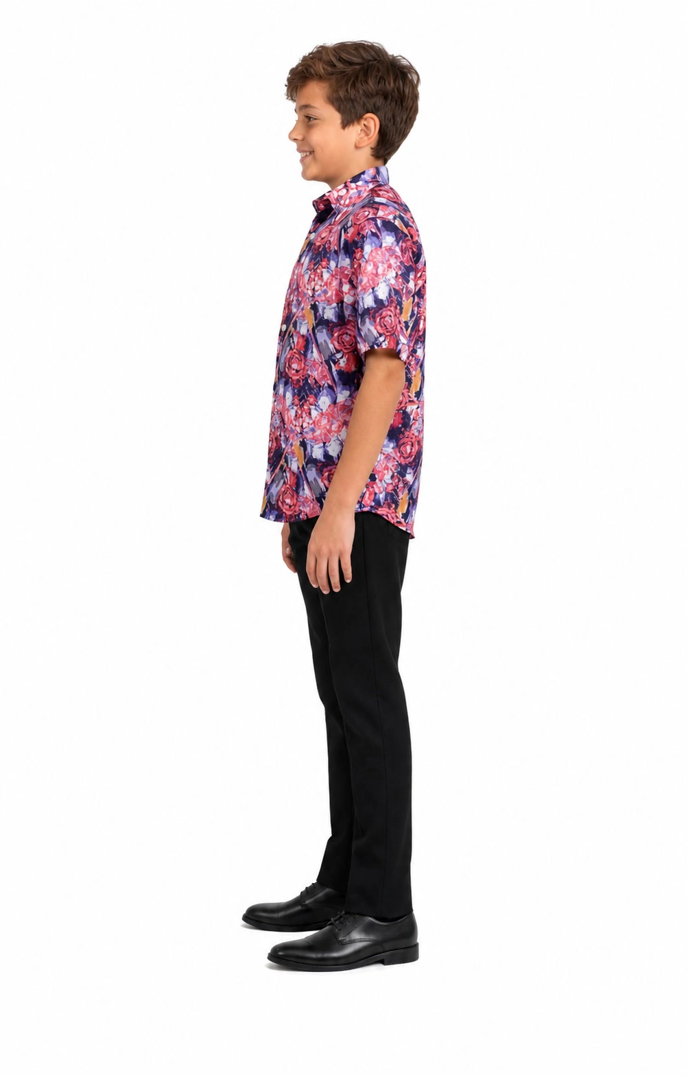 Elie Balleh Boys Slim Fit Paint Splash Shirt