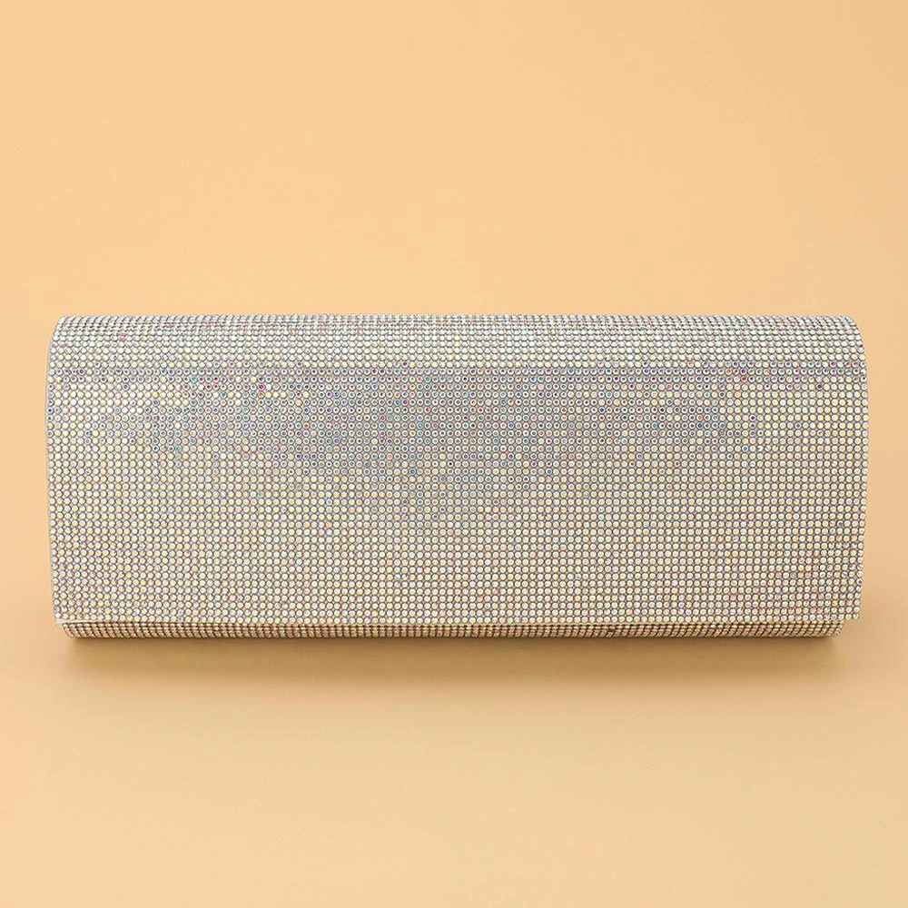 Fashnzfab 10.25" X 4.25" 2" Bling Studded Evening Clutch Crossbody Bag