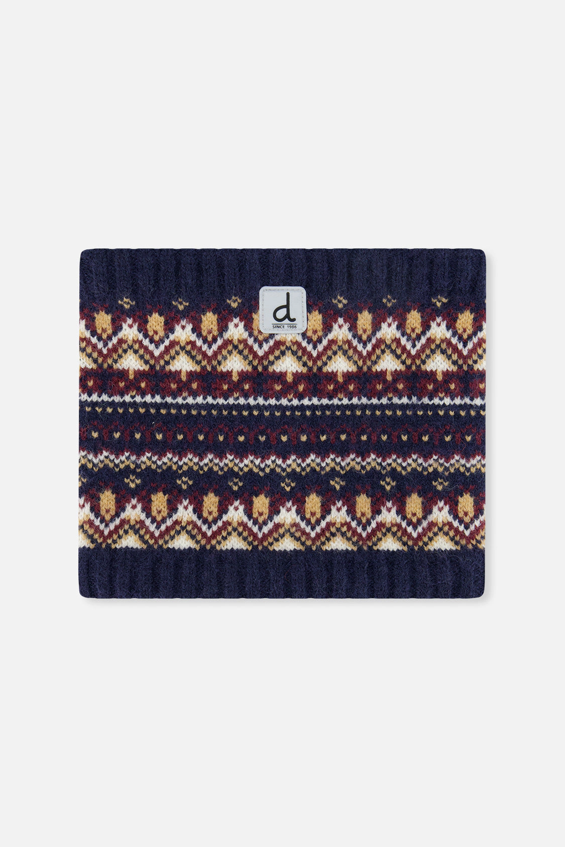 Deux par Deux Boys Fair Isle Jacquard Winter Knit Neckwarmer 7-14 Years