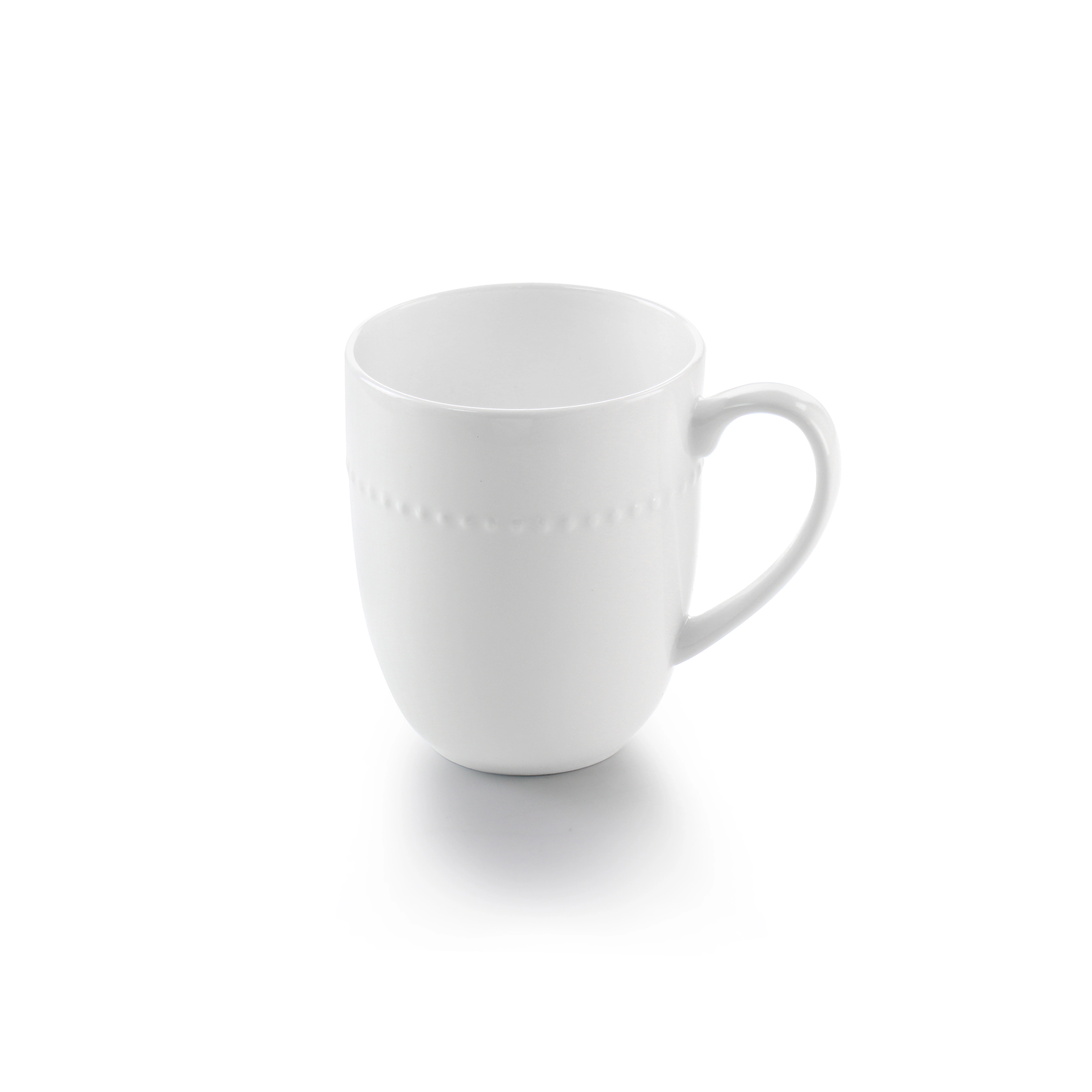 Gibson Elite 16 Piece Embossed Bone China Dinnerware Set in White