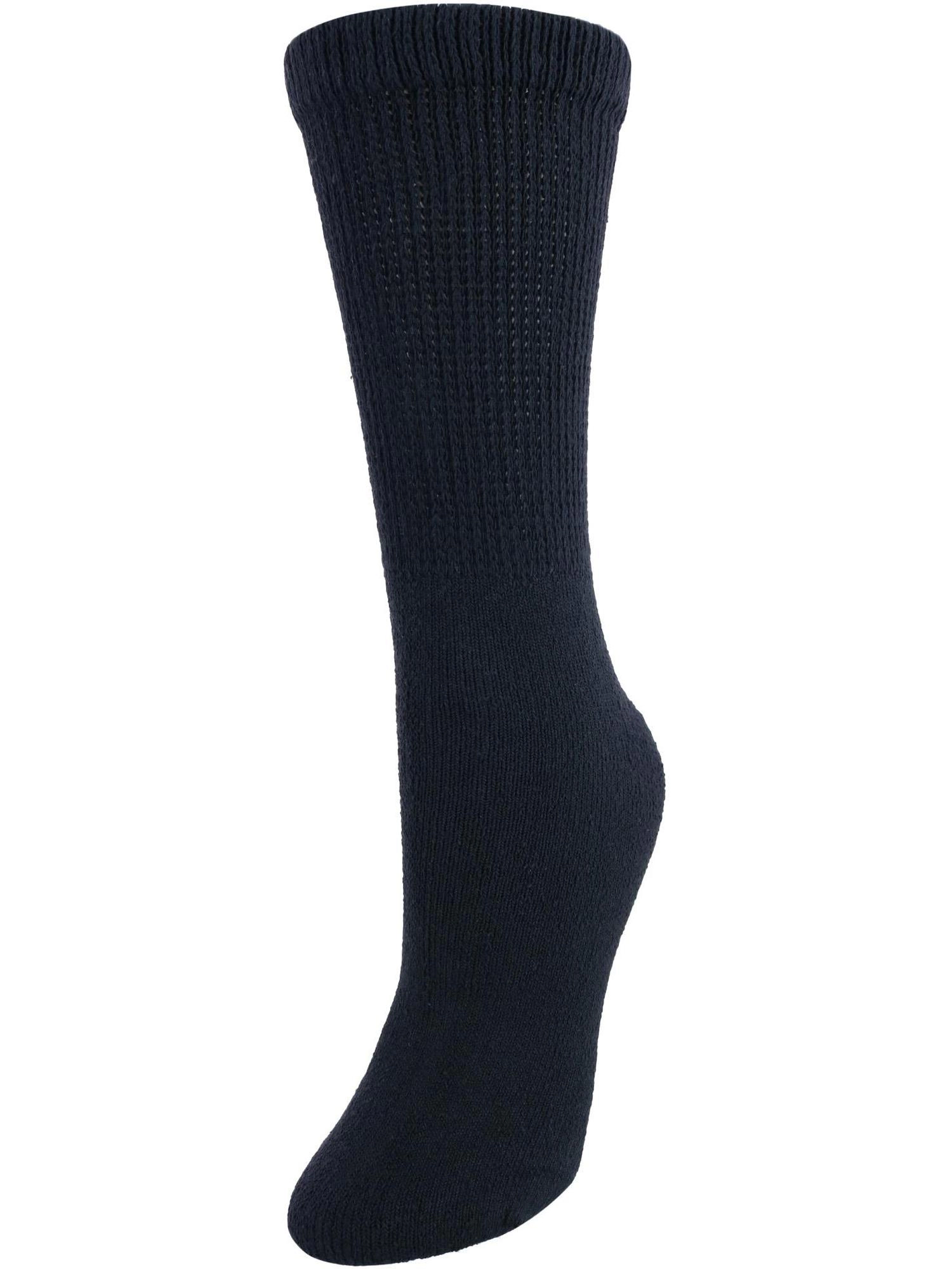 CTM Women's Cushioned Diabetic Crew Socks (3 Pair Pack)