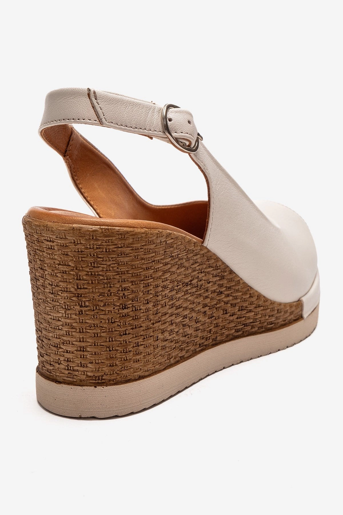 Forever & Always Womens Helina Leather Wedge Sandals