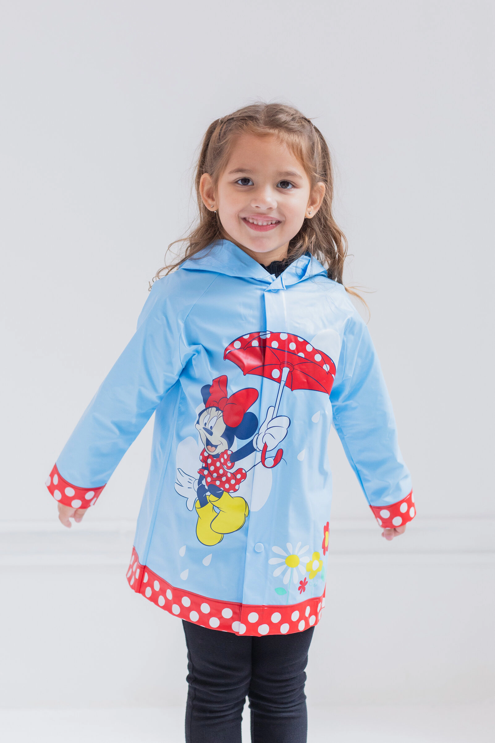 Disney Minnie Mouse Girls' Hooded Rain Jacket