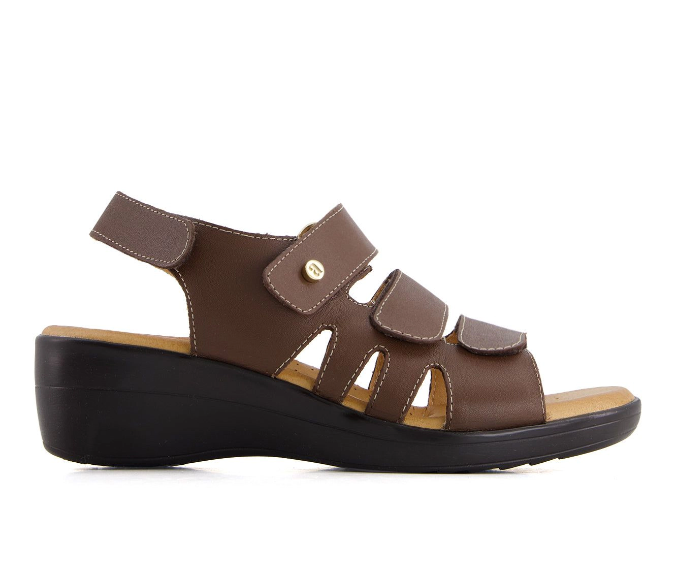 Andrea Womens Premium Comfort Wedge Fisherman Leather Sandals