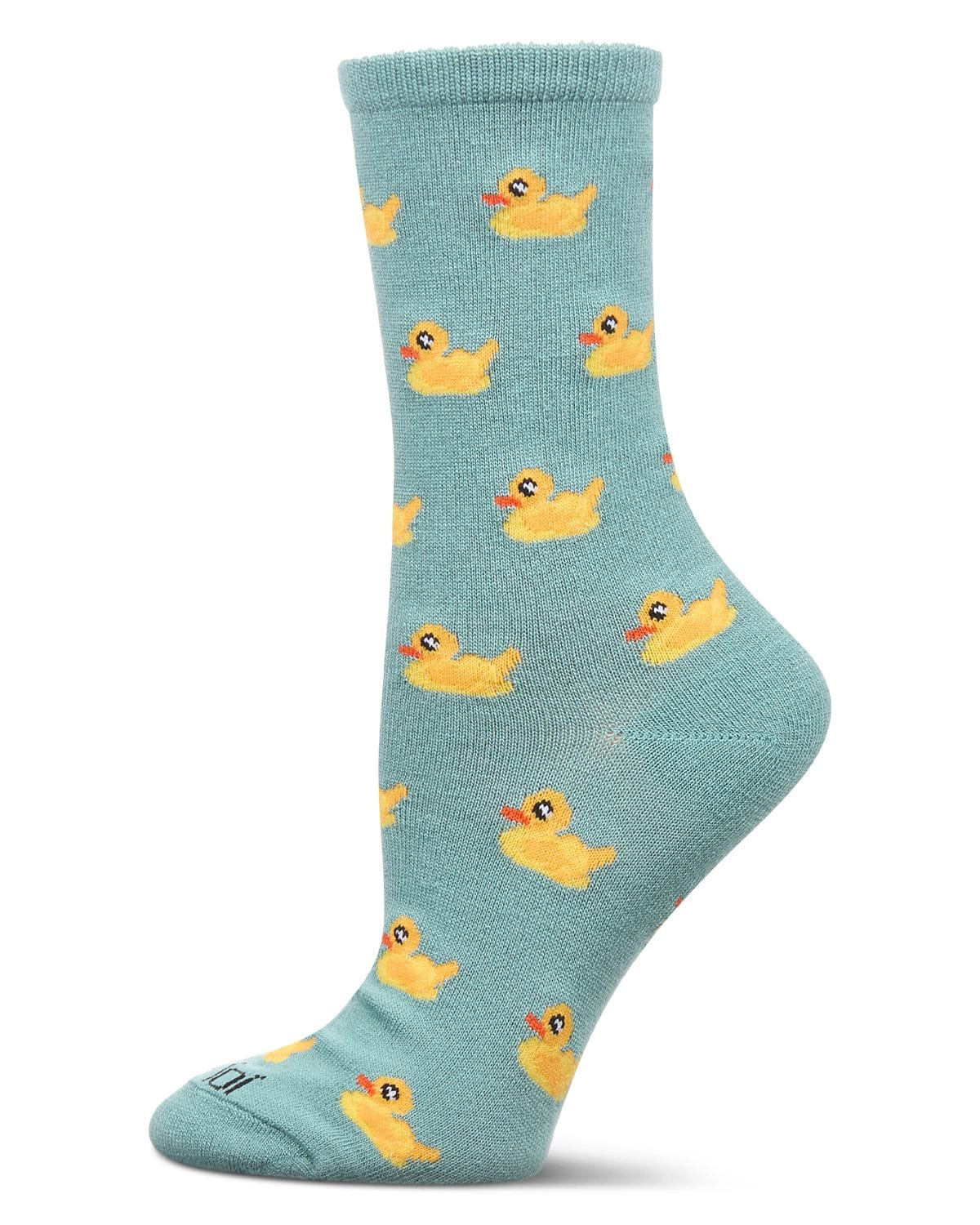 MeMoi Rubber Ducks Bamboo Blend Crew Socks