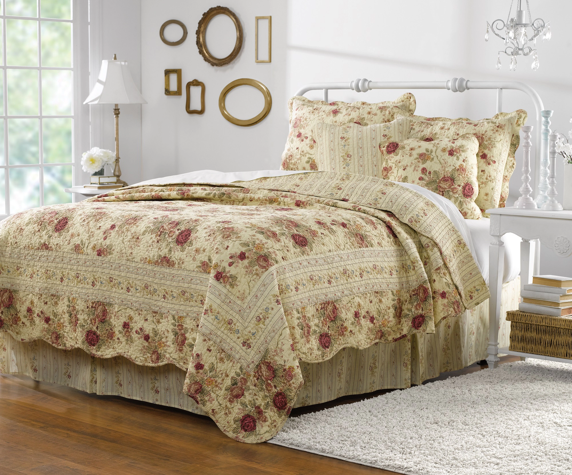 Greenland Home Fashion Antique Quilt And Pillow Sham Set 3 Piece
