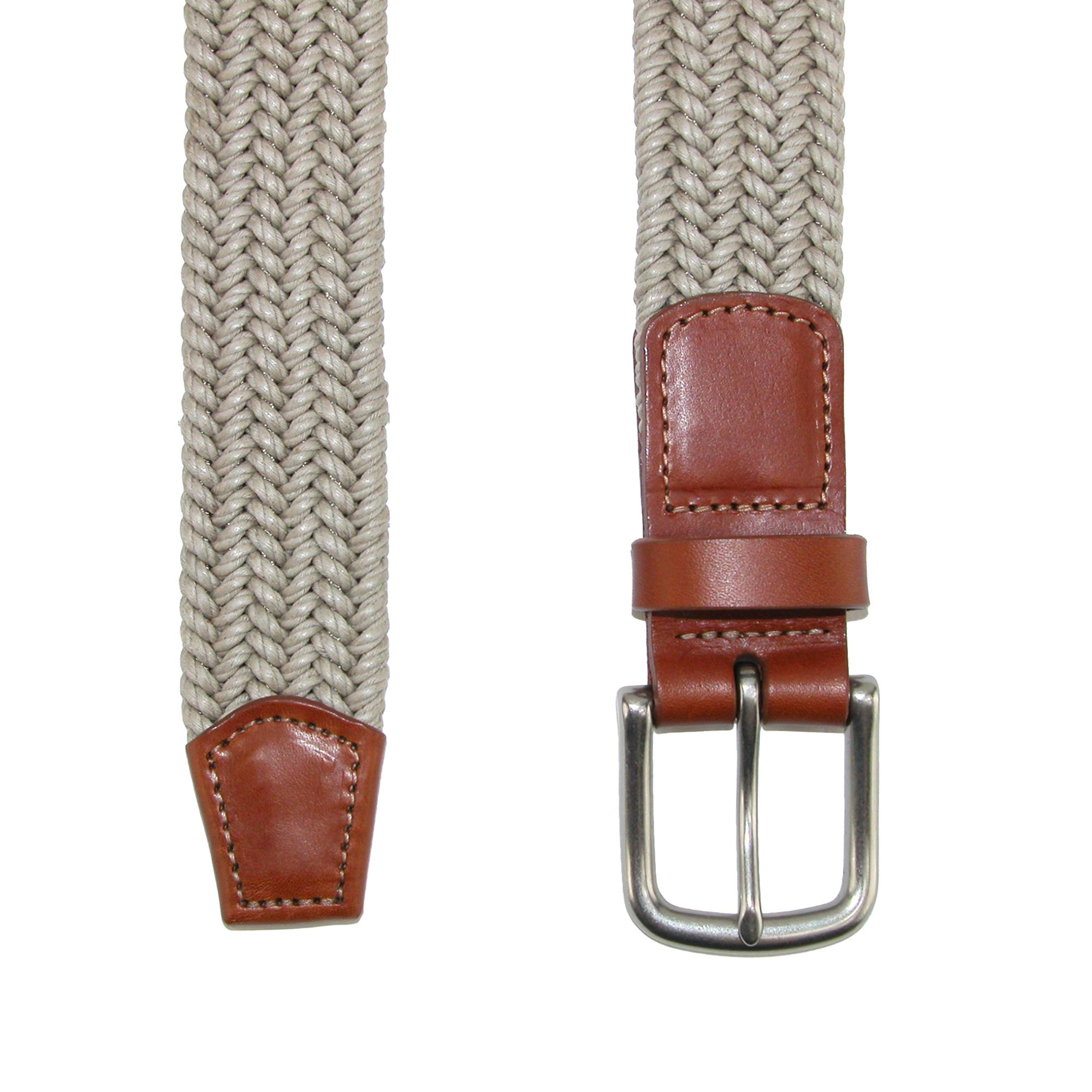 CrookhornDavis Men's Boca Braided Waxed Cotton Stretch Belt