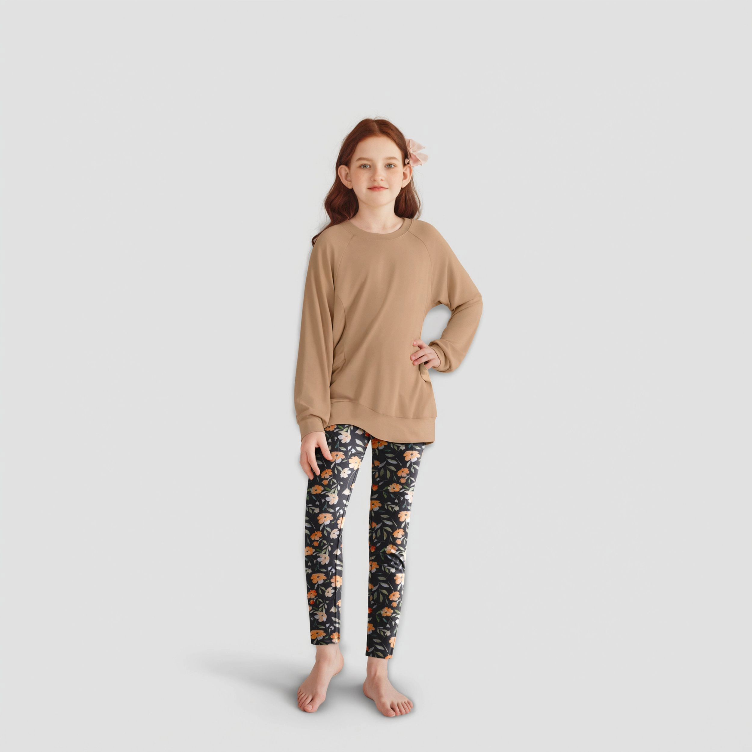 Arshiner Girls Trendy Leopard Outfits Piece Long Sleeve Top And Pants Casual Clothing For
