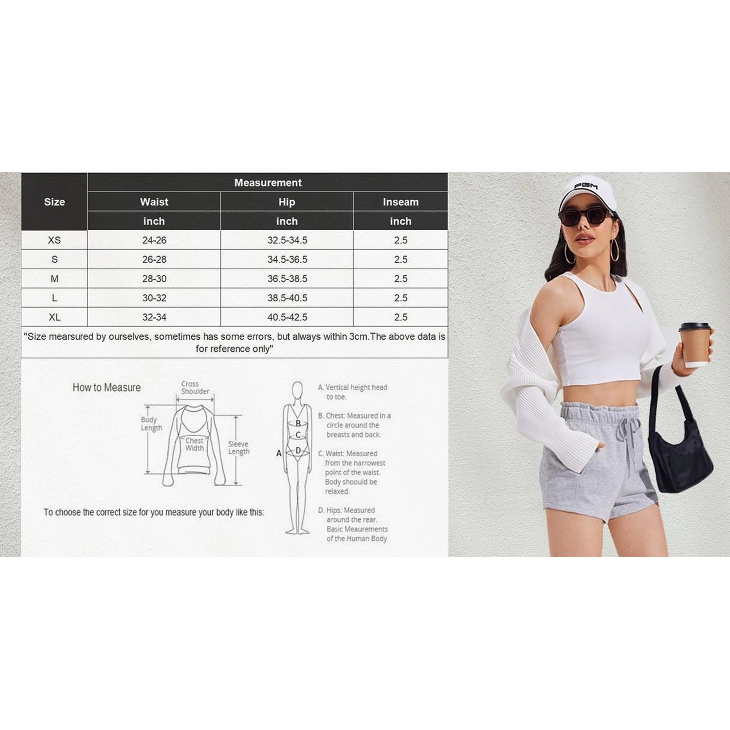 Pinspark Womens High Waist Soft Shorts Summer Drawstring Ruffle Pockets Lounge Shorts
