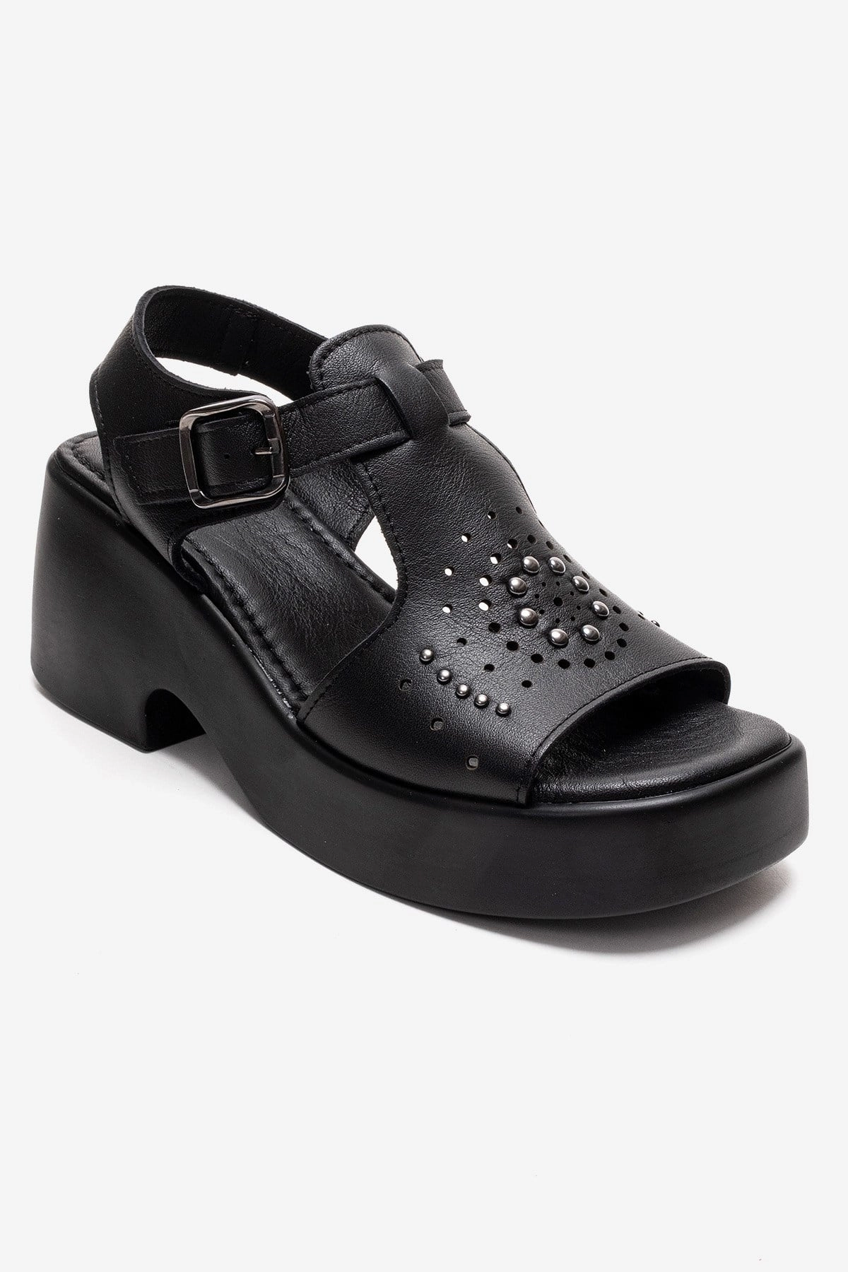 Forever & Always Womens Romina Leather Platform Sandals