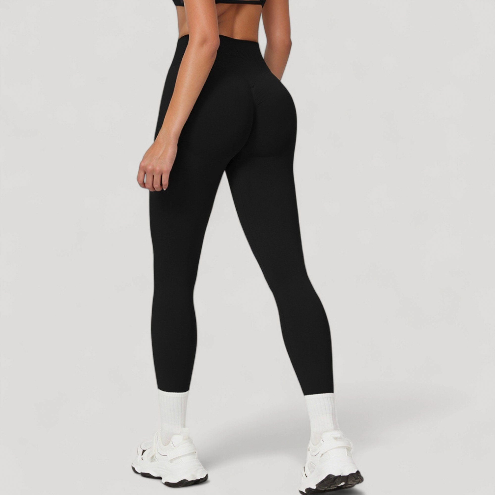 Anna-Kaci Active Women's Seamless High Waist Compression Leggings with Sculpting Back Detail and Stretch Knit Fabric