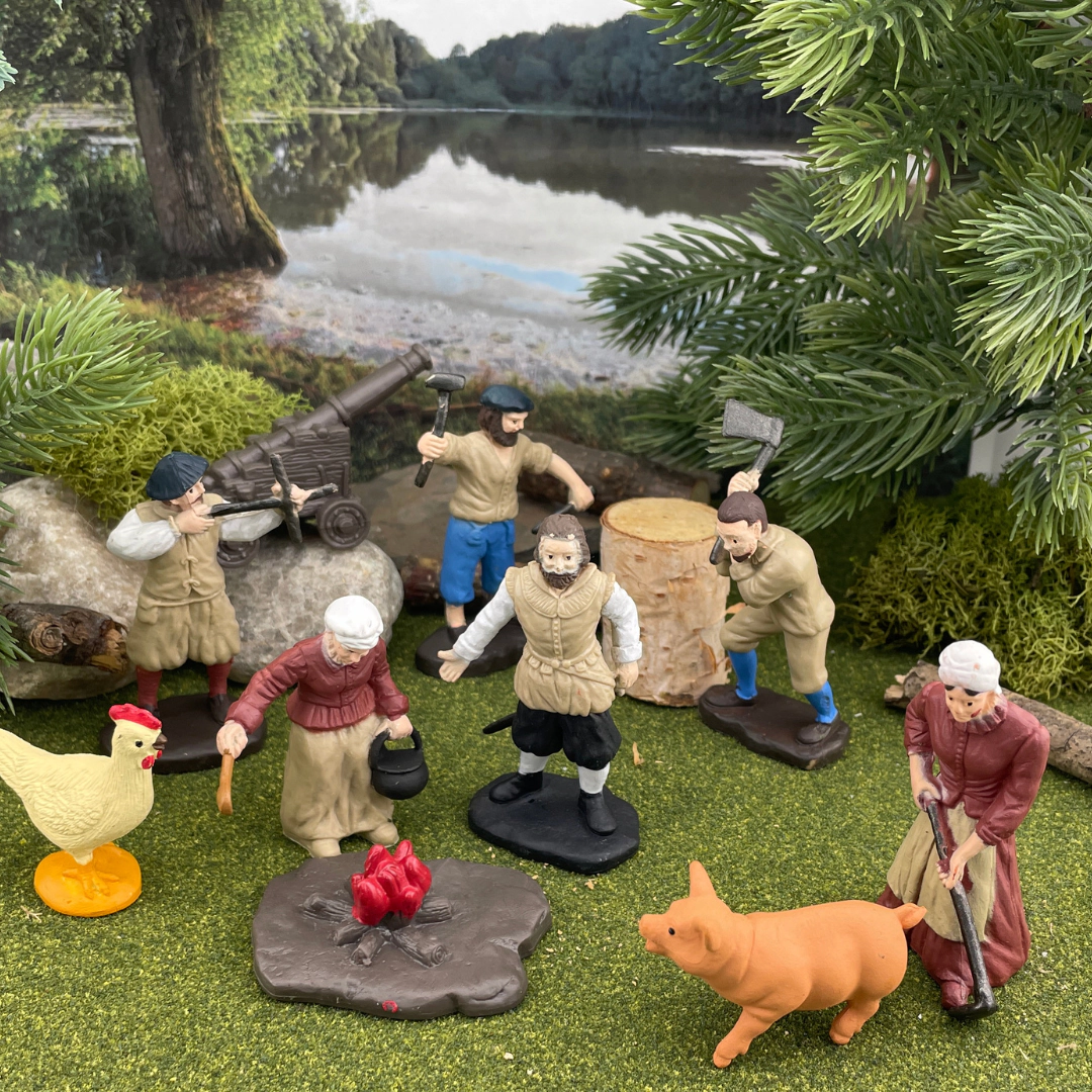 Safari Ltd. - Jamestown Settlers TOOB - contains 10 Mini Figurines
