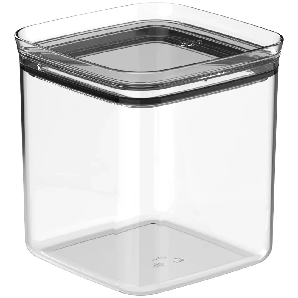 OU Airtight Food Storage Container 9.7 Cup BPA Free Clear Plastic Container w/ Leak Proof Lid Stackable Pantry Organizer