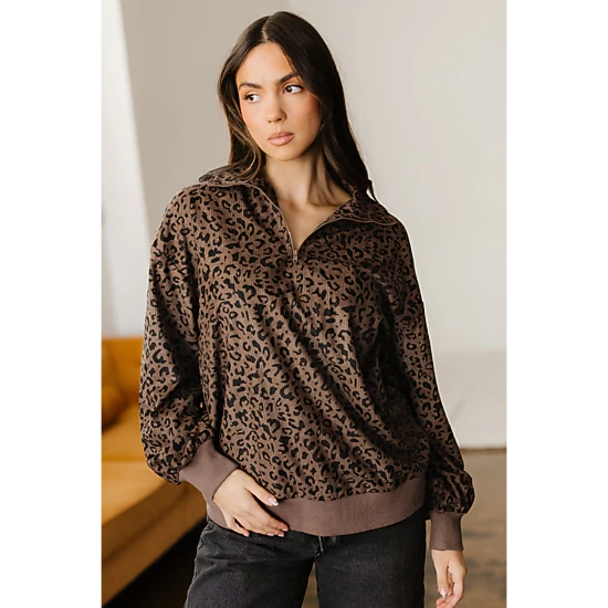 アトリエgg トレーナー Threaded Pear Women's Alaya Quarter Zip Corduroy Sweatshirt, Color