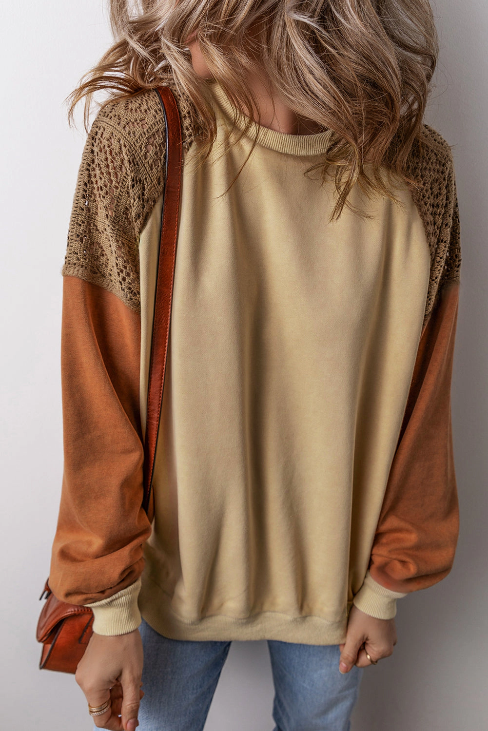 Threaded Pear Women's Scarlett Colorblock Drop Shoulder Sweatshirt