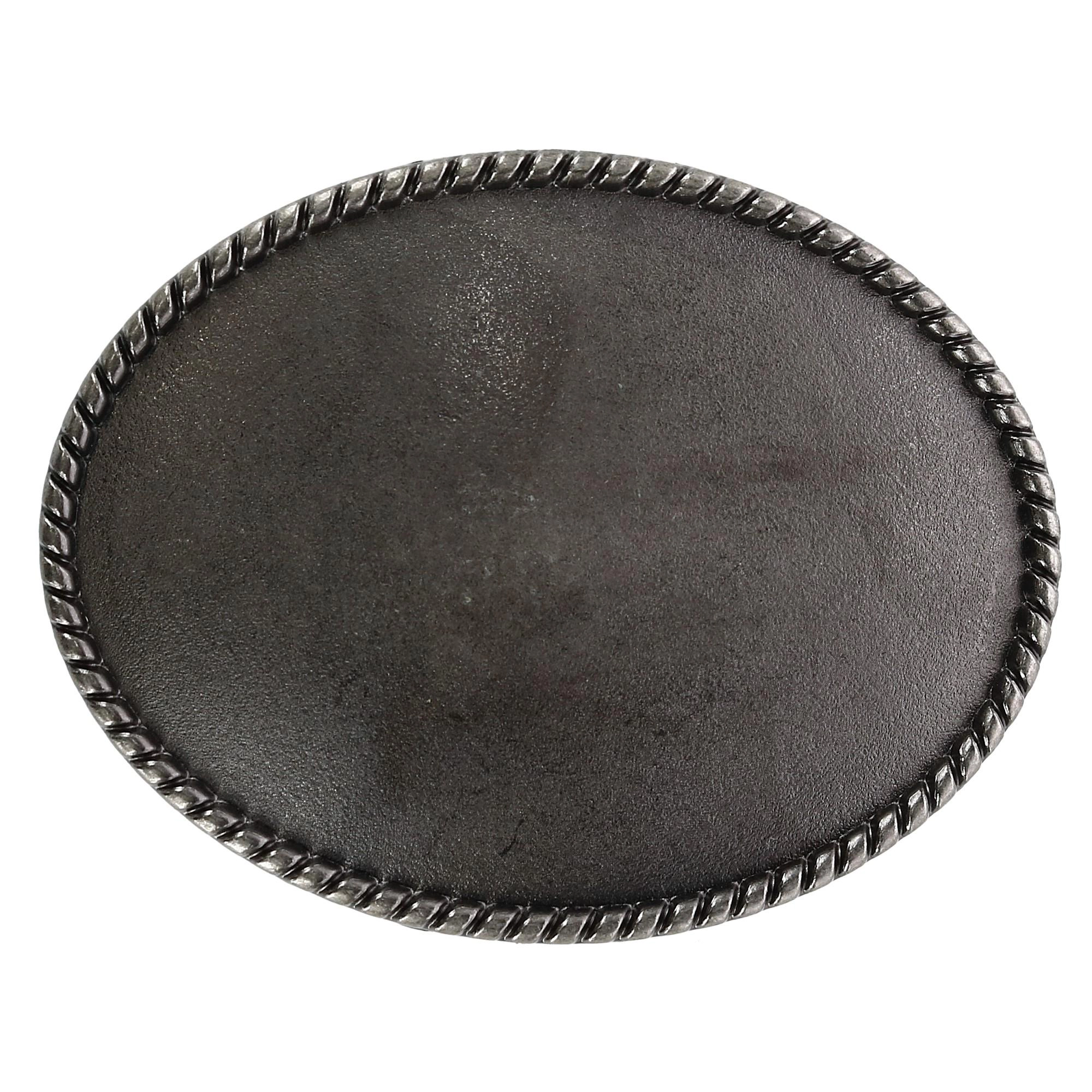CTM Blank Oval Belt Buckle with Edge Detail