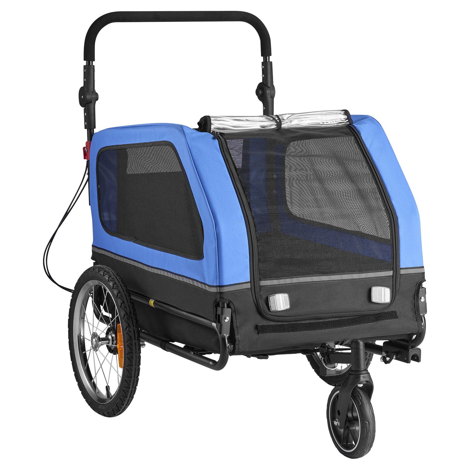 HONGGE 2-in-1 Dog Bike Trailer & Stroller, 88 lb Capacity, Built-In Leash, Foldable Frame for Large Dogs