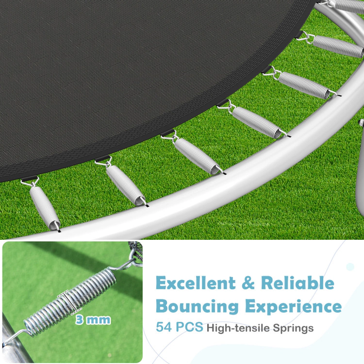 Hivvago 10FT Outdoor Trampoline Heavy-Duty Recreational with Safety Enclosure Net