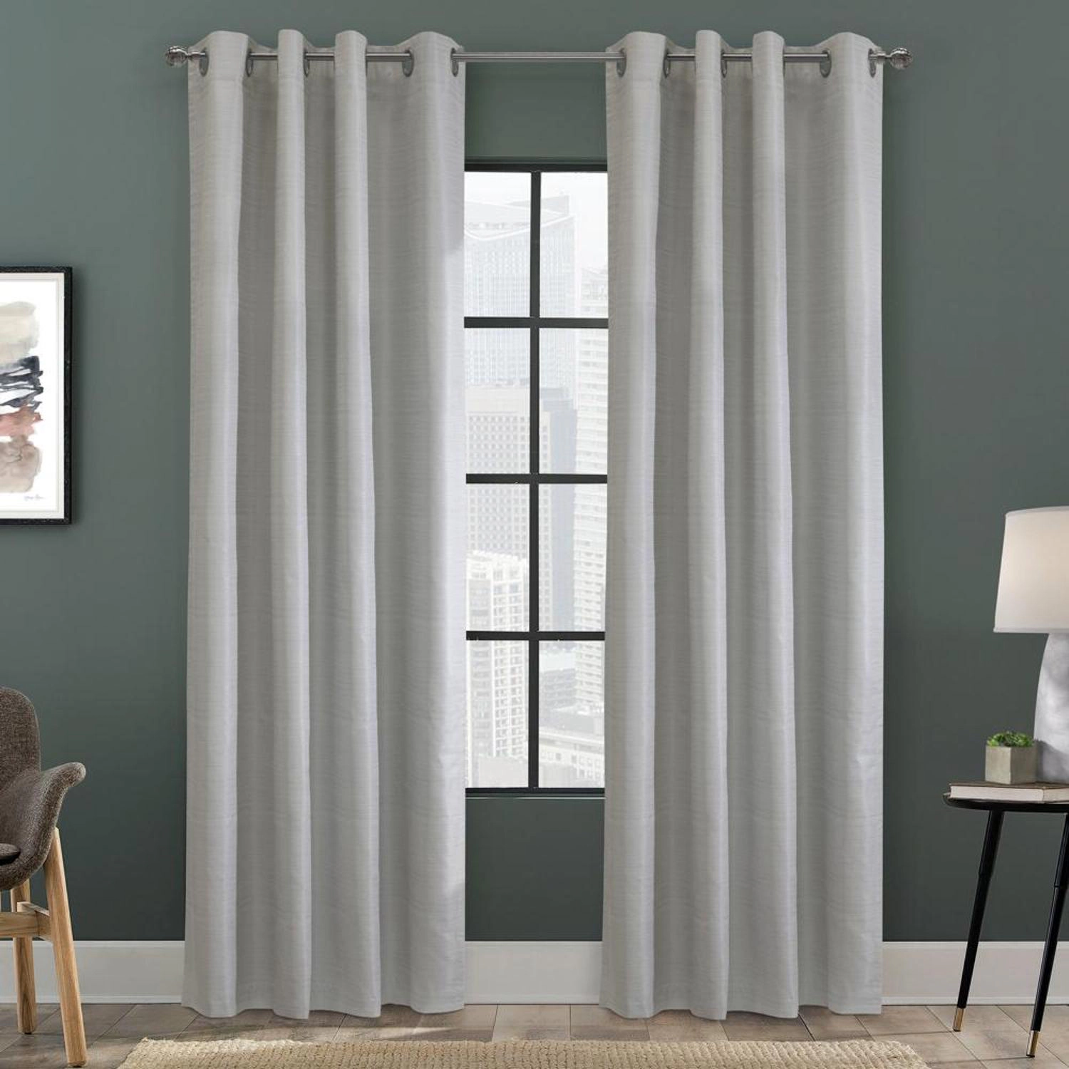 Thermaplus Solstice Room Darkening Grommet Curtain - 52x95", Oyster