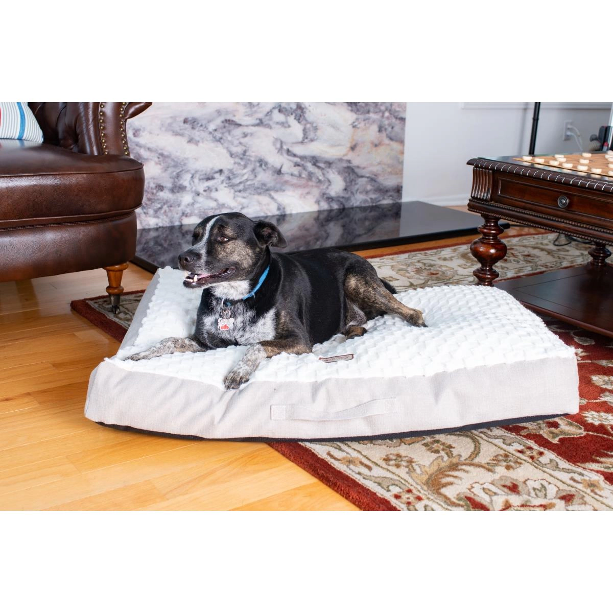 Armarkat M12HMB-MB-L Crate Mat with Poly Fill Cushion & Removable Cover Dog Bed - Large