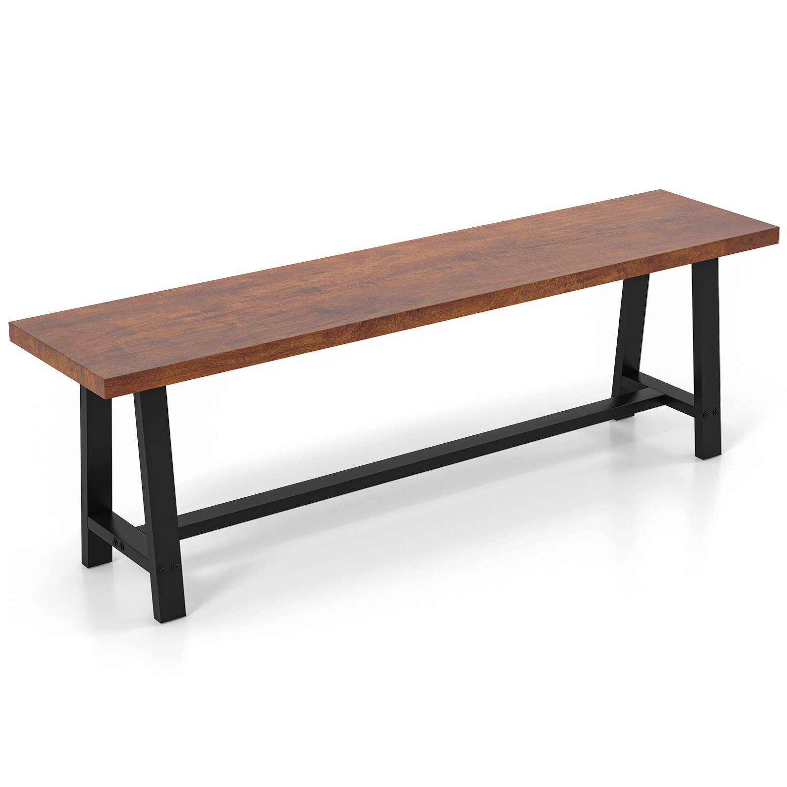 LJG 60 Inch Dining Bench 3 Person Entryway Shoe Bench with Metal Frame