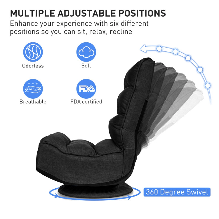 Hivvago 5-Position Folding Floor Gaming Chair