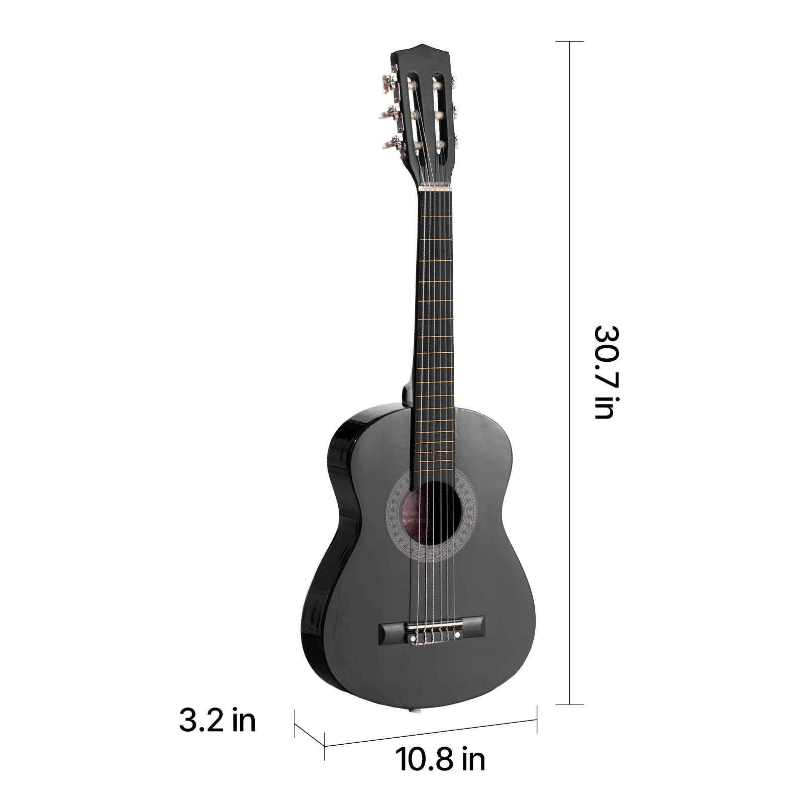 HONGGE Classical Guitar 30 Inch Wood Starter Kit for Beginners with Nylon Strings Gig Bag Strap Tuner