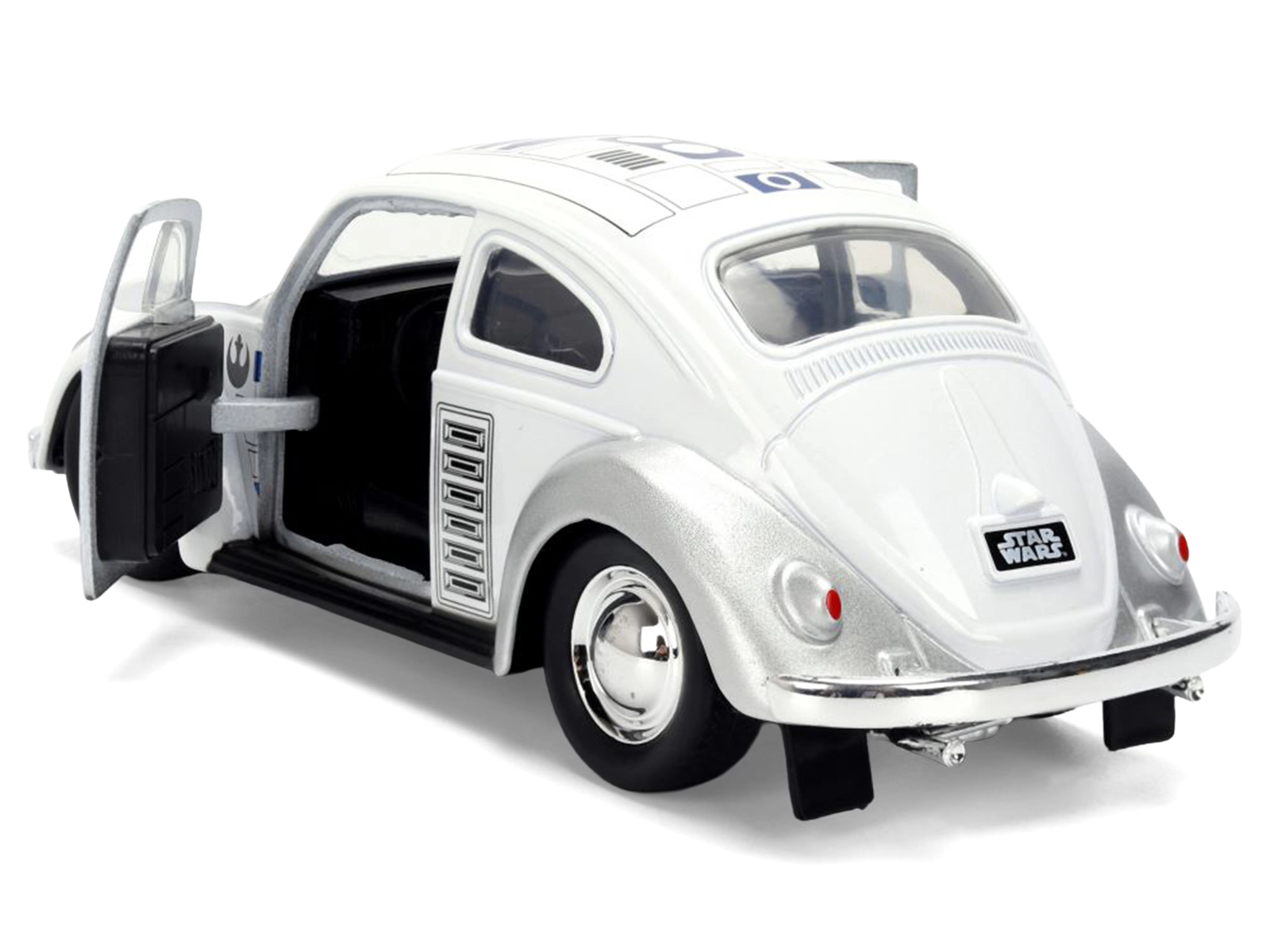 Jada 1959 Volkswagen Beetle "R2-D2" Livery White with Graphics "Star Wars" Franchise "Hollywood Rides" Series